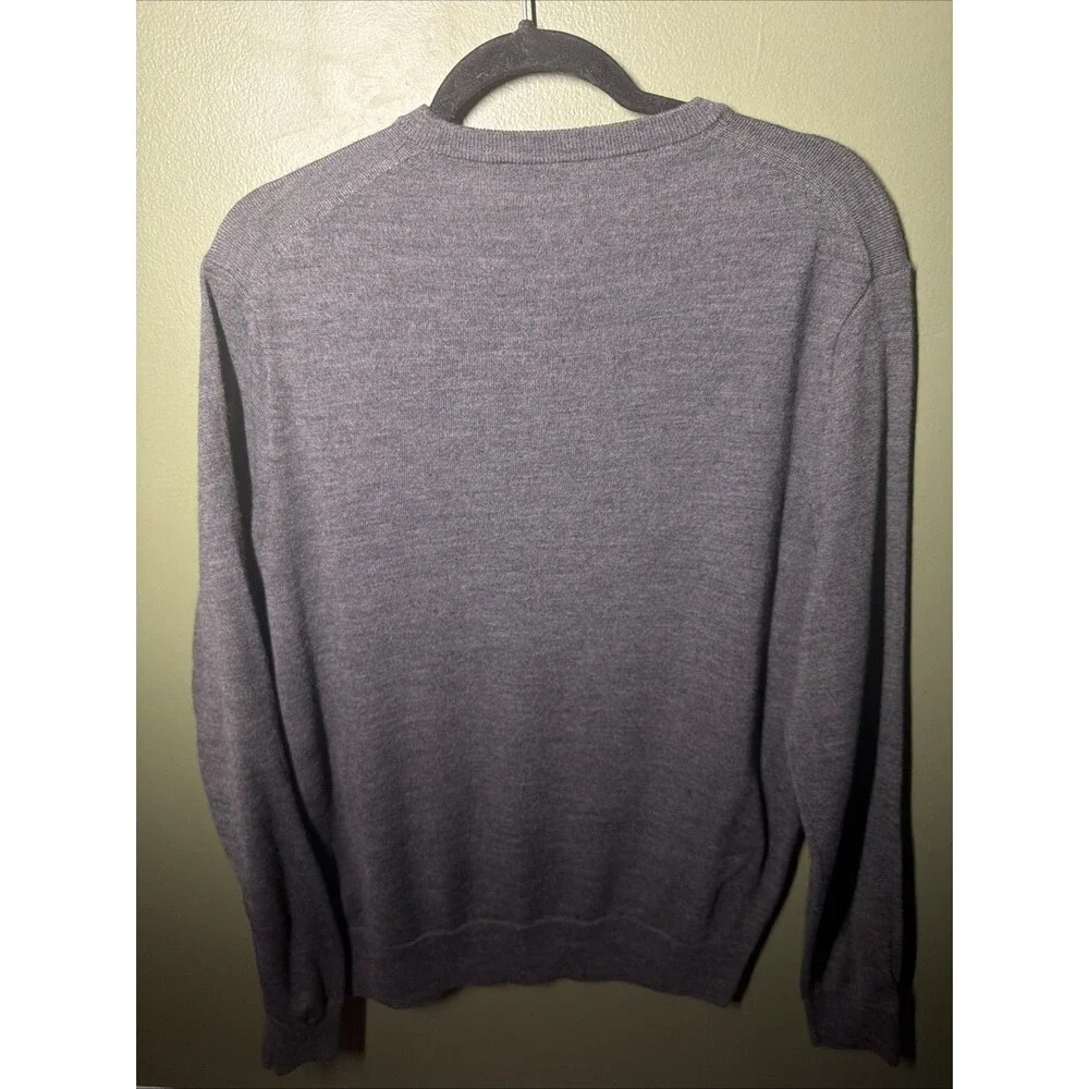 NWOT J Crew Merino Blend Sweater Mens XL Black Minimal Preppy Classic Crewneck